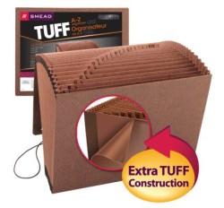 Smead 70318 TUFF Expanding File, Alphabetic (A-Z), 21 Pockets, Flap and Elastic Cord Closure, 12